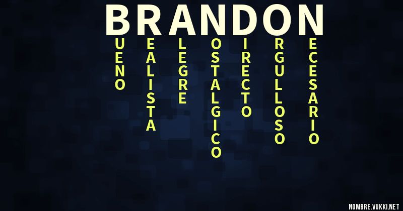 Brandon Significado Del Nombre Brandon Nombres Y Significados | My XXX ...