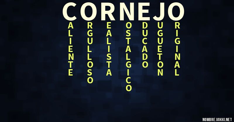 Acróstico cornejo