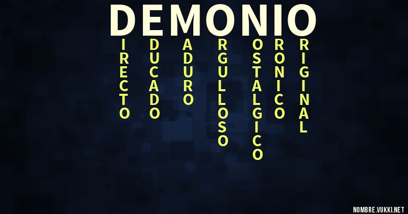 Acróstico demonio