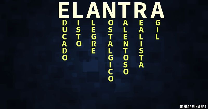 Acróstico elantra
