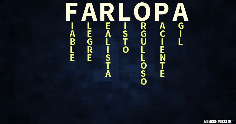 Acróstico farlopa