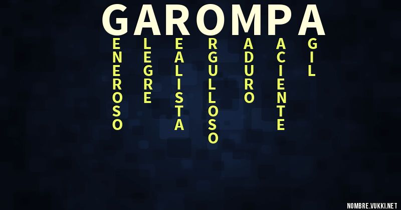 Acróstico garompa