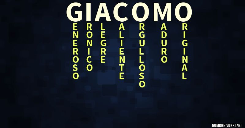 Acróstico giacomo