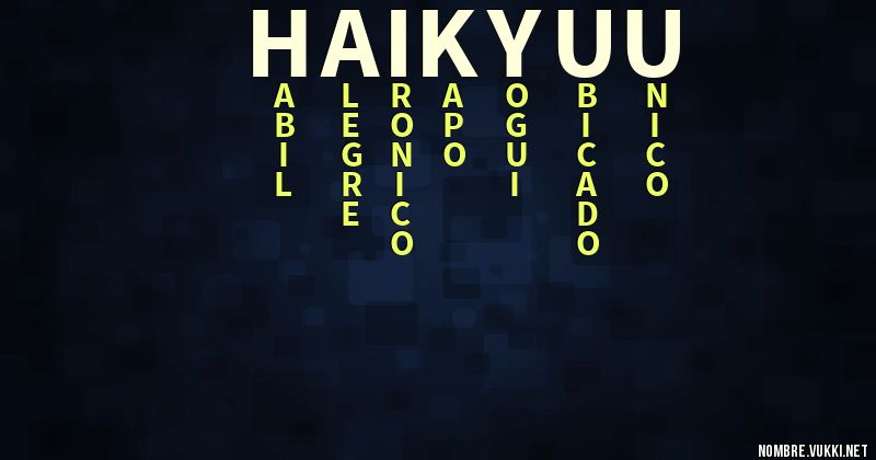 Acróstico haikyuu