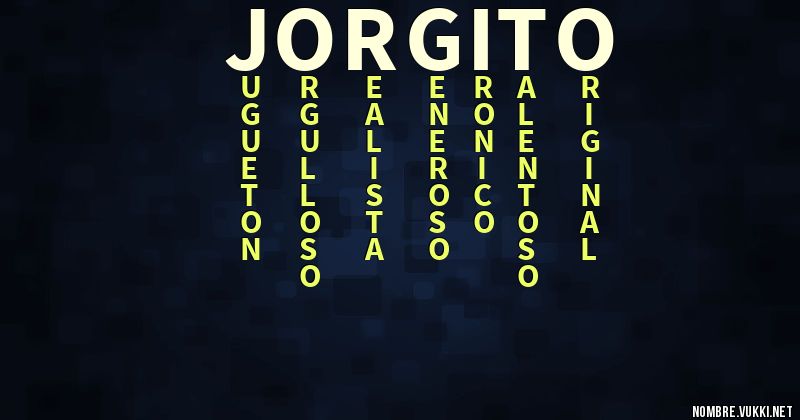 Acróstico jorgito