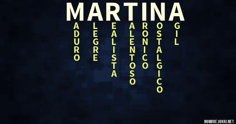 Acróstico martina