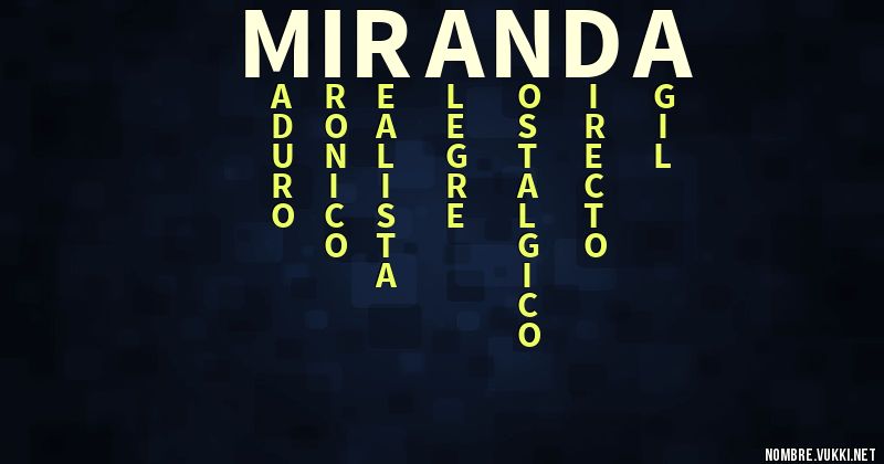 Acróstico miranda