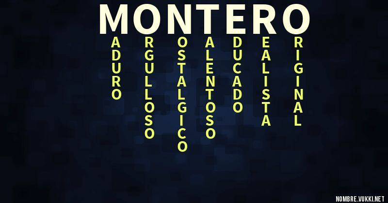 Acróstico montero