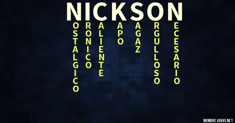 Acróstico nickson