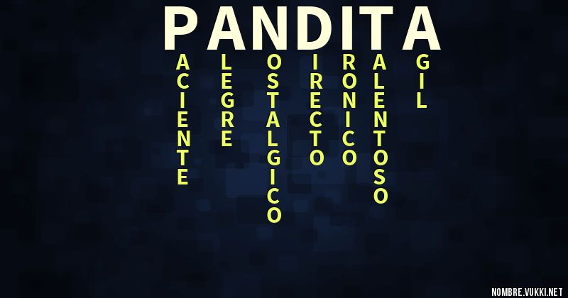 Acróstico pandita