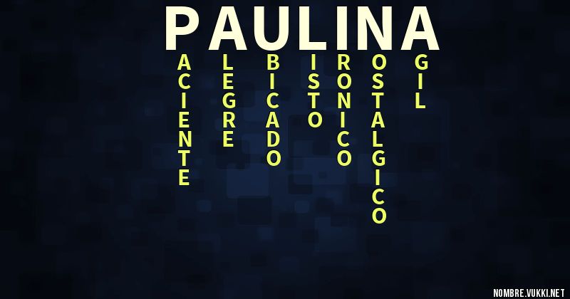 Acróstico paulina