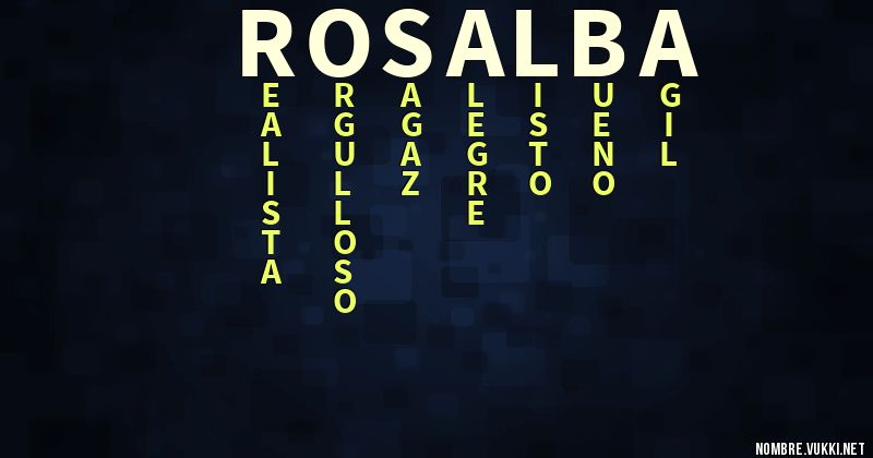 Acróstico rosalba