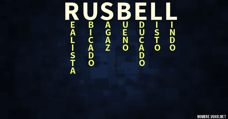 Acróstico rusbell
