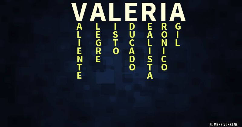 Acróstico valeria