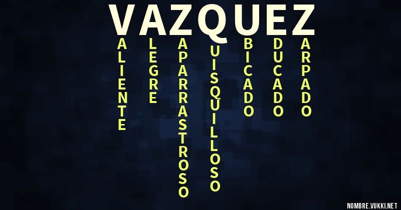 Acróstico vazquez