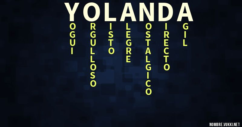 Acróstico yolanda