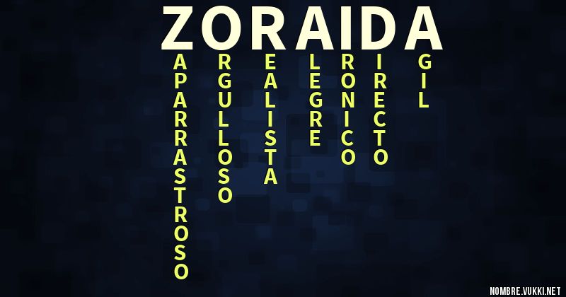 Acróstico zoraida