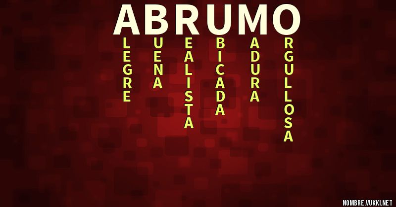 Acróstico abrumo