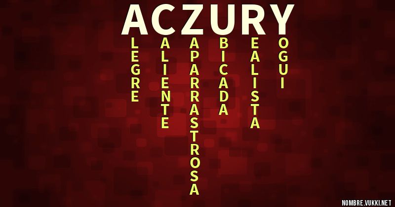 Acróstico aczury