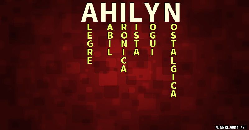 Acróstico ahilyn