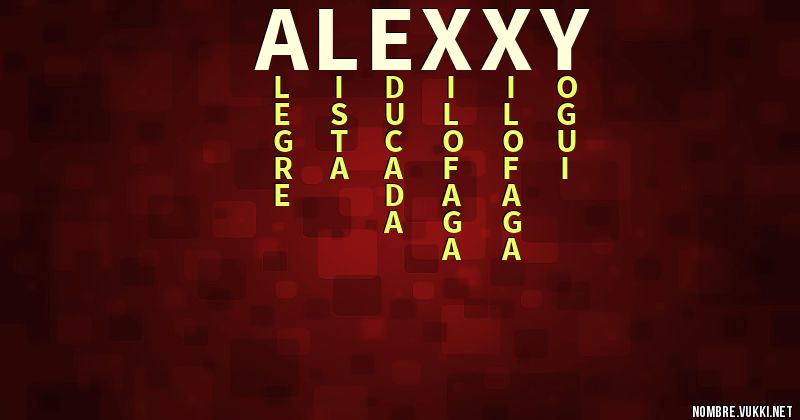 Acróstico alexxy