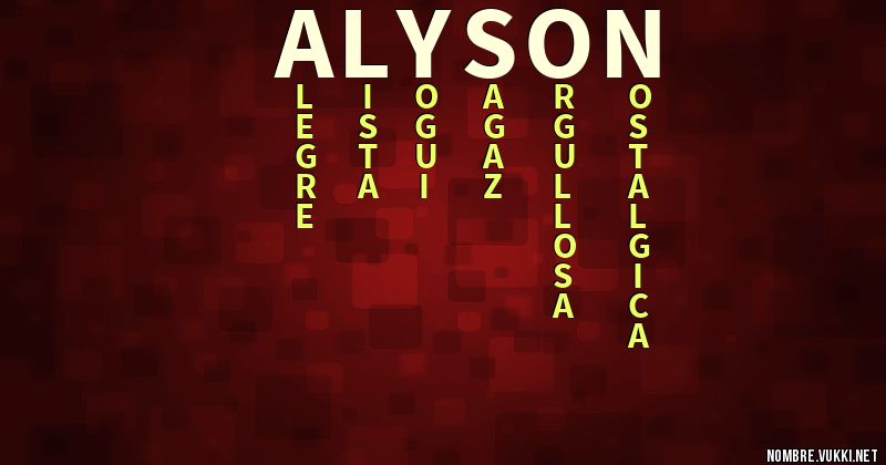 Acróstico alyson