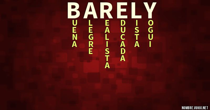 Acróstico barely