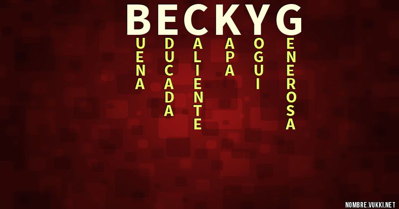 Acróstico becky g