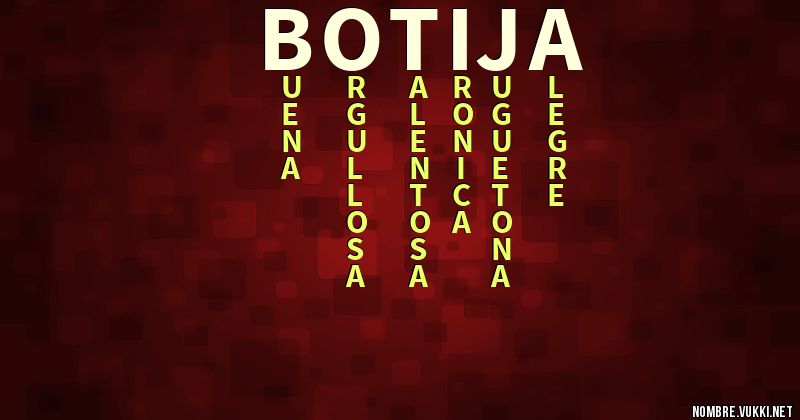 Acróstico botija