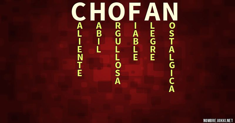 Acróstico chofan