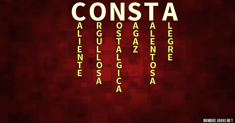 Acróstico consta