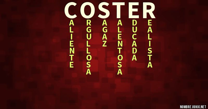 Acróstico coster