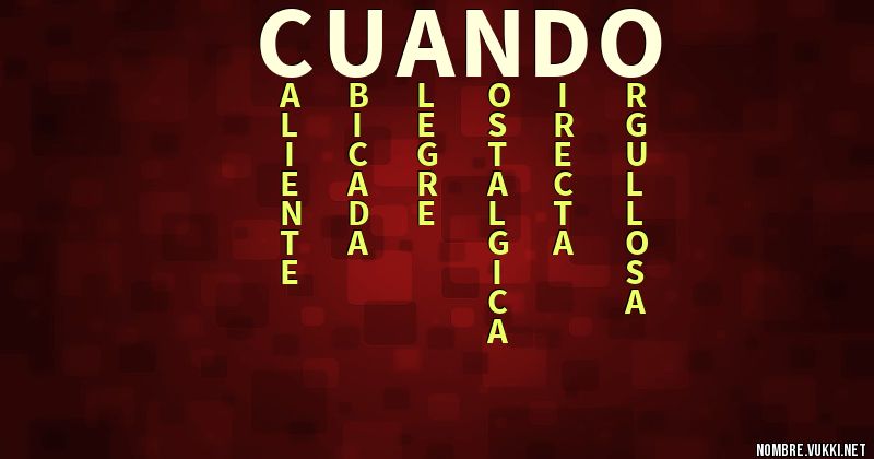 Acróstico cuando