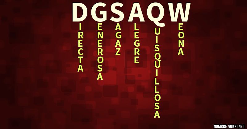 Acróstico dgsaqw