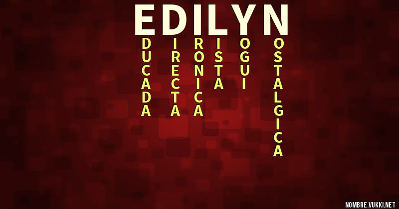 Acróstico edilyn