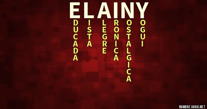 Acróstico elainy