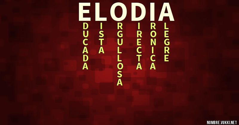 Acróstico elodia