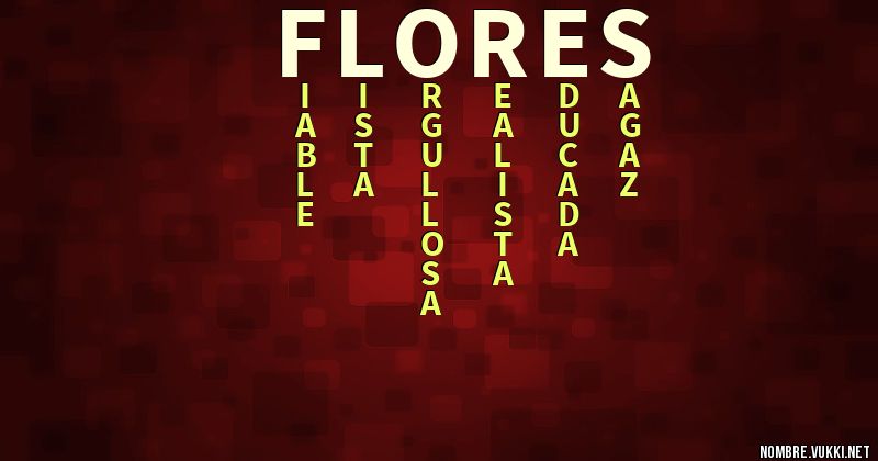 Acróstico flores