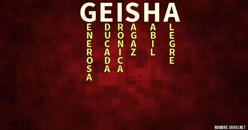 Qué significa geisha