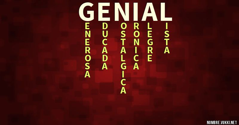 Acróstico genial
