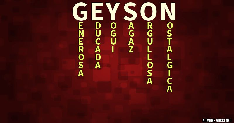 Acróstico geyson