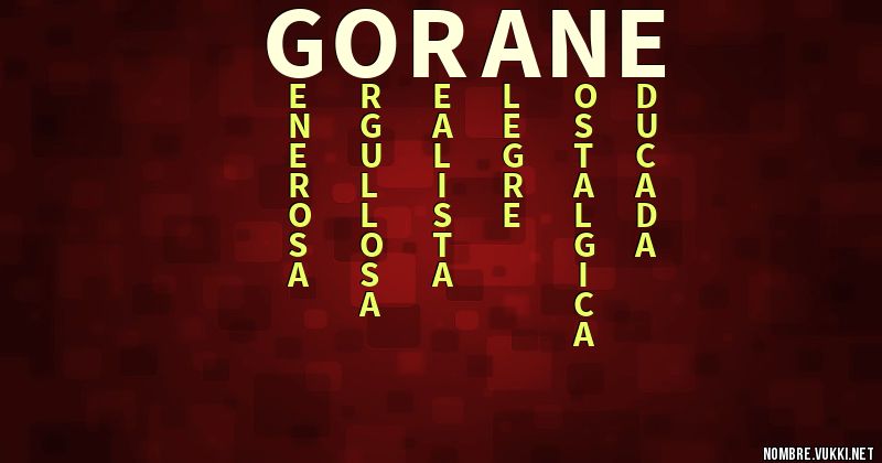 Acróstico gorane