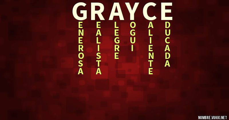 Acróstico grayce