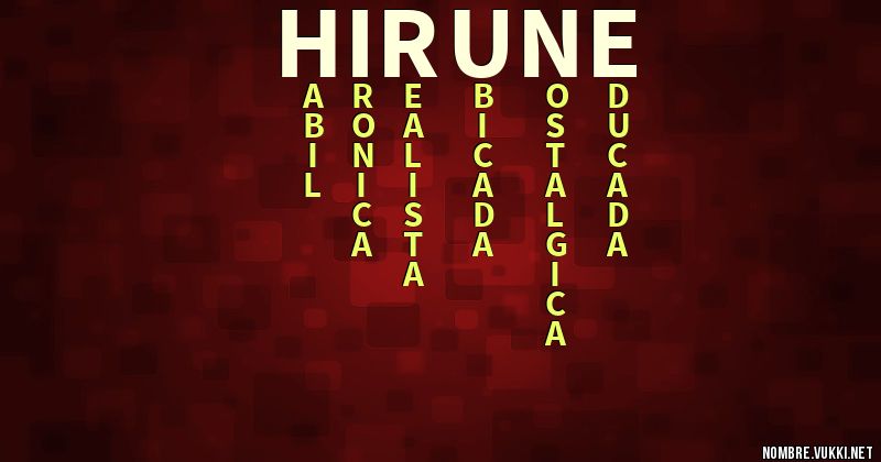 Acróstico hirune