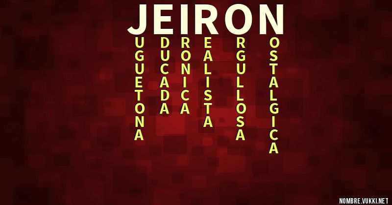 Acróstico jeiron