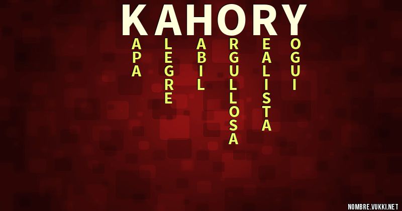 Acróstico kahory