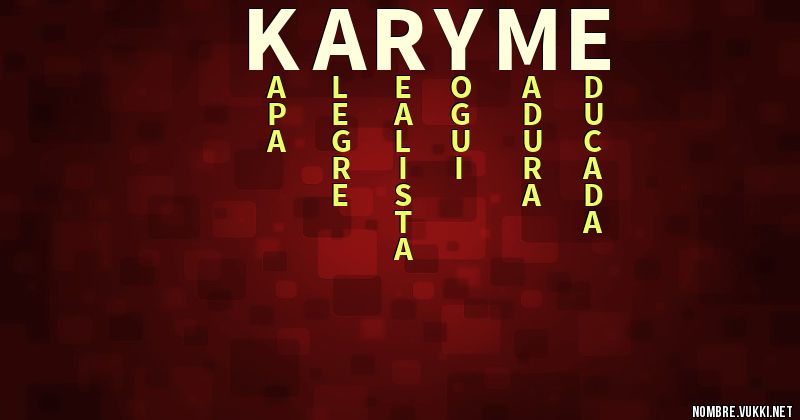 Acróstico karyme