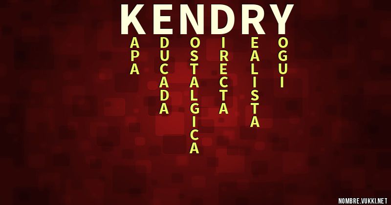 Acróstico kendry