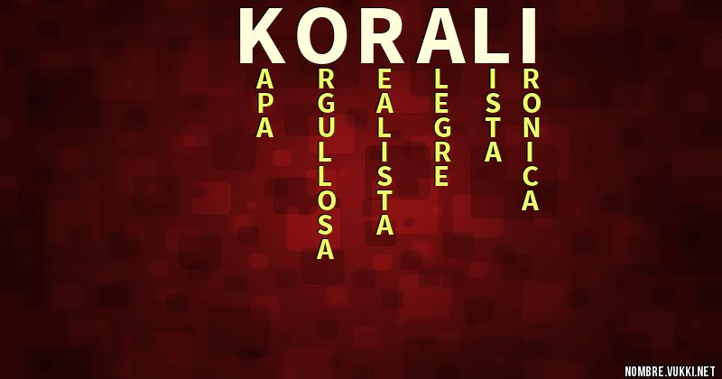 Acróstico korali