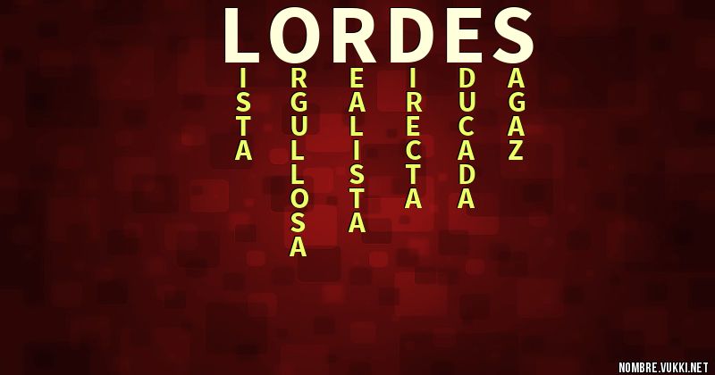 Acróstico lordes